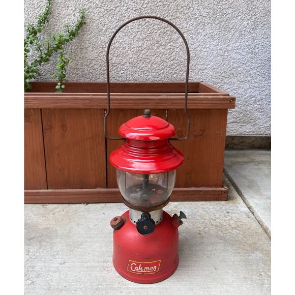 Red Coleman 200A Lantern Untested Parts or Repair 9 1956 Single Mantle 34B - Picture 1 of 5